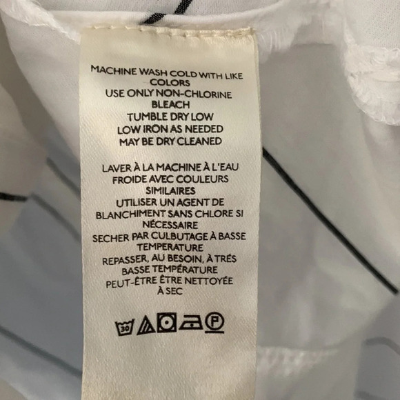 We the free happy hour striped button down oversized shirt womens size small - Picture 6 of 8